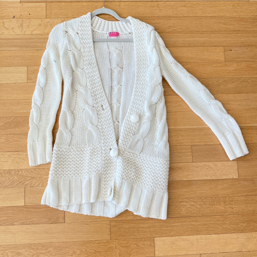 White cardigan